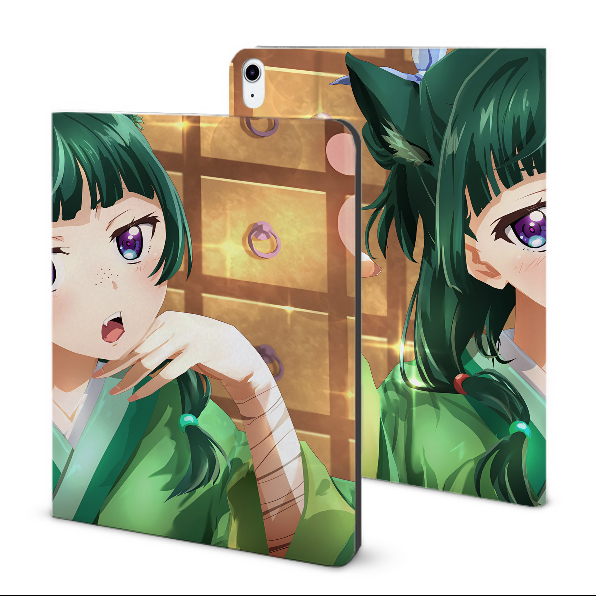 （画像用） 薬屋のひとりごと The Apothecary Diaries IPad ケース ブック型 PUレザー TPU 耐衝撃 軽量 薄型 ペン収納なし 全面保護 IPad 各モデル対応